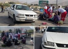 ۶ عضو تیم کوهنوردی گچساران در پی برخورد خودرو مصدوم شدند