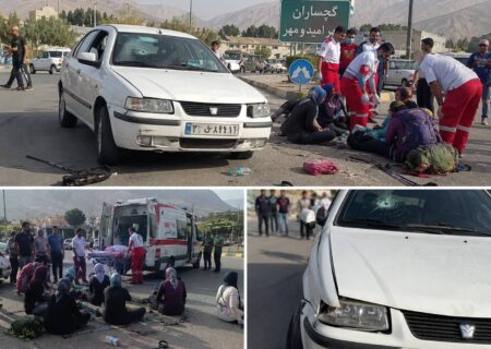 ۶ عضو تیم کوهنوردی گچساران در پی برخورد خودرو مصدوم شدند
